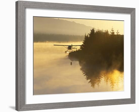 Float Plane on Beluga Lake at Dawn, Alaska, USA-Adam Jones-Framed Photographic Print