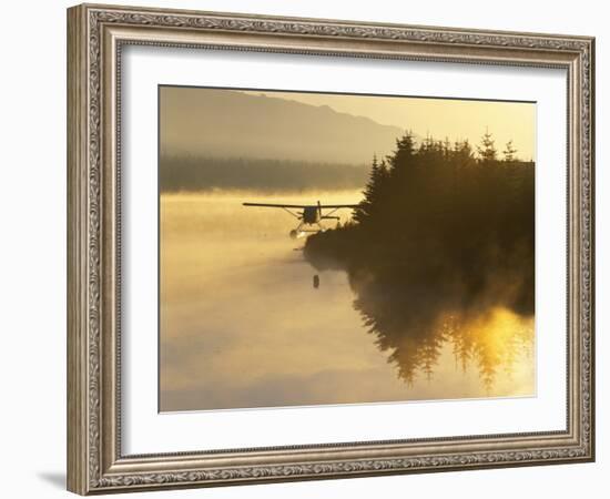 Float Plane on Beluga Lake at Dawn, Homer, Alaska, USA-Adam Jones-Framed Photographic Print