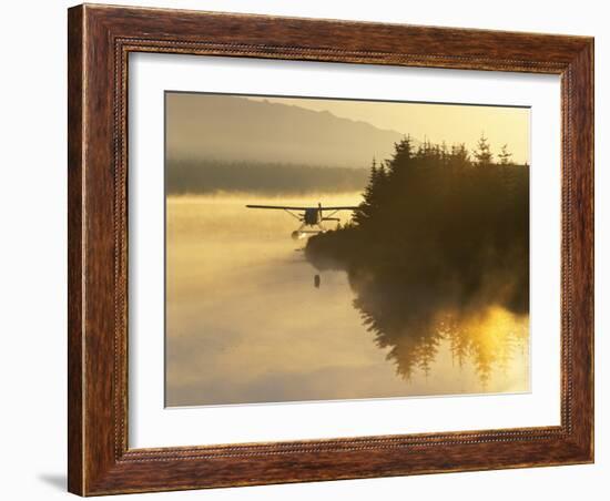 Float Plane on Beluga Lake at Dawn, Homer, Alaska, USA-Adam Jones-Framed Photographic Print