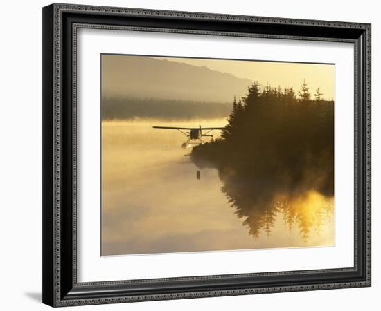 Float Plane on Beluga Lake at Dawn, Homer, Alaska, USA-Adam Jones-Framed Photographic Print