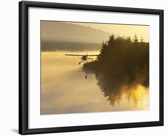 Float Plane on Beluga Lake at Dawn, Homer, Alaska, USA-Adam Jones-Framed Photographic Print