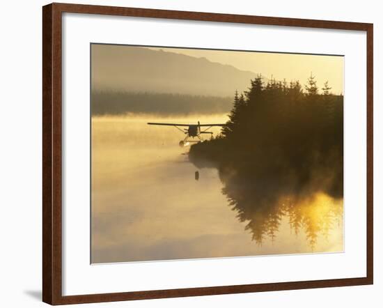 Float Plane on Beluga Lake at Dawn, Homer, Alaska, USA-Adam Jones-Framed Photographic Print