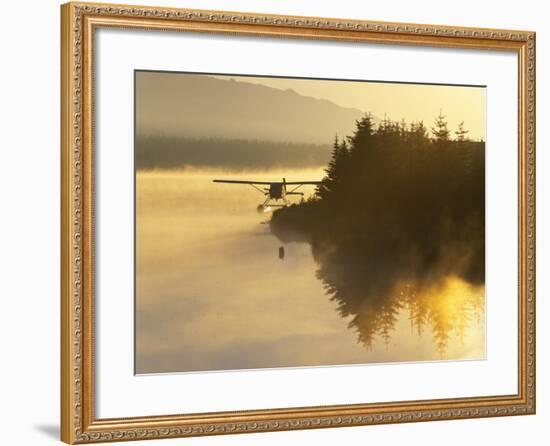 Float Plane on Beluga Lake at Dawn, Homer, Alaska, USA-Adam Jones-Framed Photographic Print