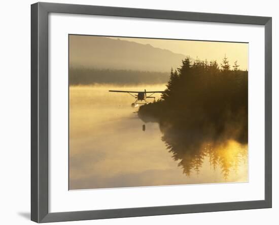 Float Plane on Beluga Lake at Dawn, Homer, Alaska, USA-Adam Jones-Framed Photographic Print