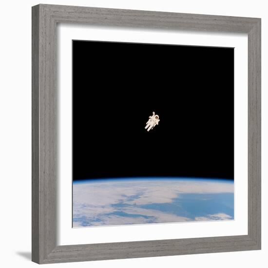 Floating Astronaut-null-Framed Premium Photographic Print