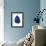 Floating Blue Leaf I-Jasmine Woods-Framed Art Print displayed on a wall
