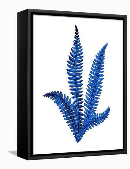 Floating Blue Plant-Jasmine Woods-Framed Stretched Canvas