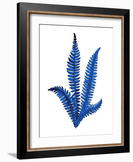 Floating Blue Plant-Jasmine Woods-Framed Art Print