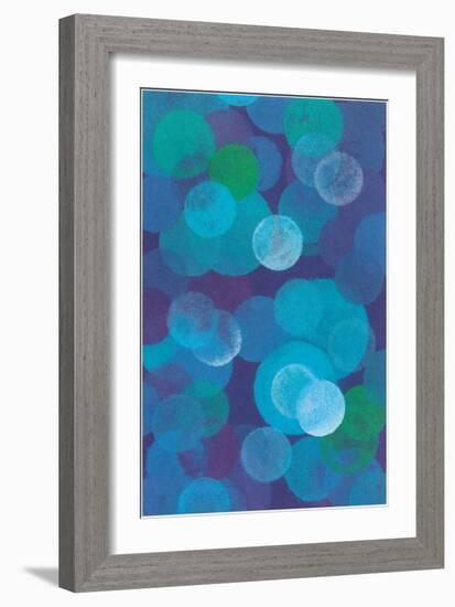 Floating Blue Spheres-null-Framed Art Print