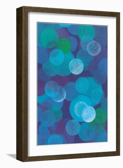 Floating Blue Spheres-null-Framed Art Print