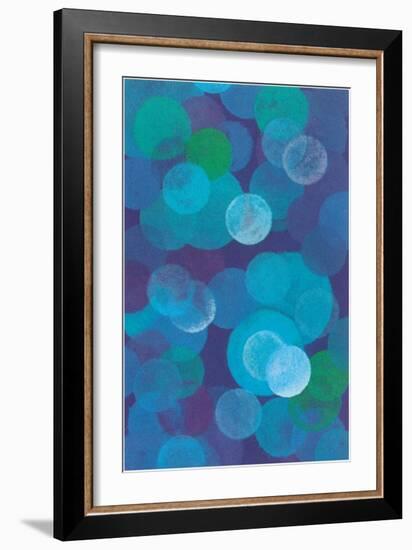 Floating Blue Spheres-null-Framed Art Print