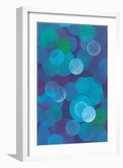 Floating Blue Spheres-null-Framed Art Print