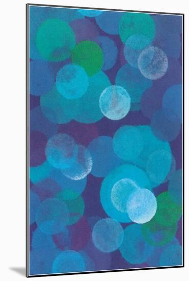 Floating Blue Spheres-null-Mounted Art Print