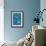 Floating Blue Spheres-null-Framed Art Print displayed on a wall