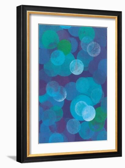 Floating Blue Spheres-null-Framed Art Print
