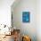 Floating Blue Spheres-null-Premium Giclee Print displayed on a wall