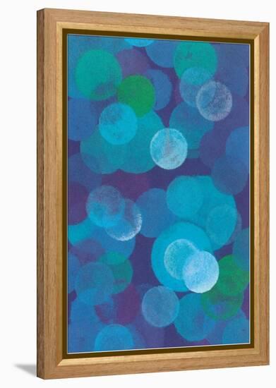 Floating Blue Spheres-null-Framed Stretched Canvas