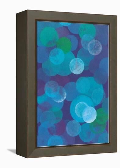 Floating Blue Spheres-null-Framed Stretched Canvas