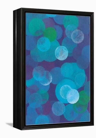 Floating Blue Spheres-null-Framed Stretched Canvas