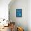 Floating Blue Spheres-null-Framed Stretched Canvas displayed on a wall