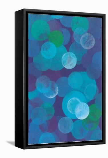 Floating Blue Spheres-null-Framed Stretched Canvas