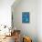 Floating Blue Spheres-null-Framed Stretched Canvas displayed on a wall