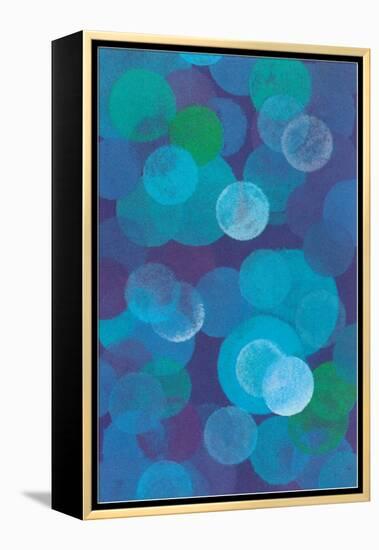 Floating Blue Spheres-null-Framed Stretched Canvas