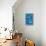 Floating Blue Spheres-null-Framed Stretched Canvas displayed on a wall