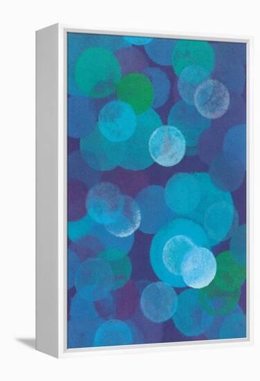 Floating Blue Spheres-null-Framed Stretched Canvas