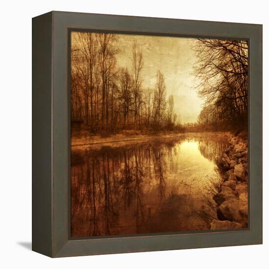 Floating Down The River-Philippe Sainte-Laudy-Framed Stretched Canvas