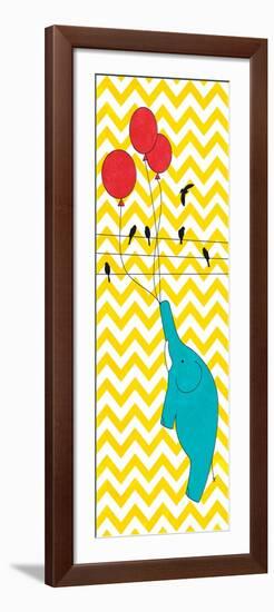 Floating Elephant-null-Framed Art Print