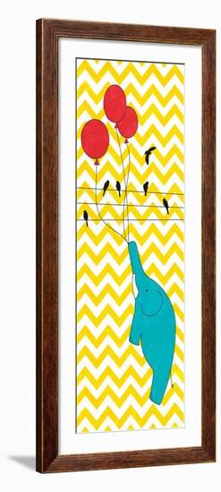 Floating Elephant-null-Framed Art Print