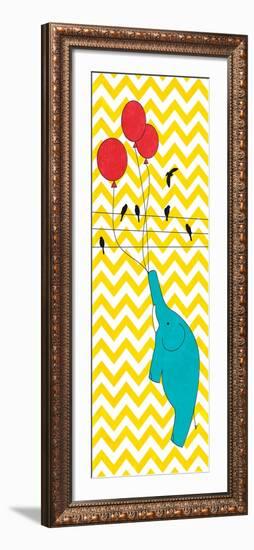 Floating Elephant-null-Framed Art Print