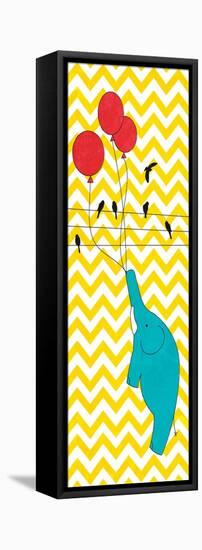 Floating Elephant-null-Framed Stretched Canvas