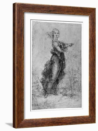 Floating Female Figure, Late 15th or Early 16th Century-Leonardo da Vinci-Framed Giclee Print