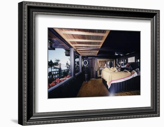 Floating-Home Owner Warren Owen Fonslor in His Bedroom, Sausalito, CA, 1971-Michael Rougier-Framed Photographic Print