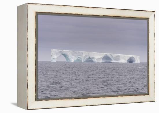 Floating iceberg, Elephant Island, South Shetland Islands, Antarctica, Polar Regions-Michael Runkel-Framed Premier Image Canvas