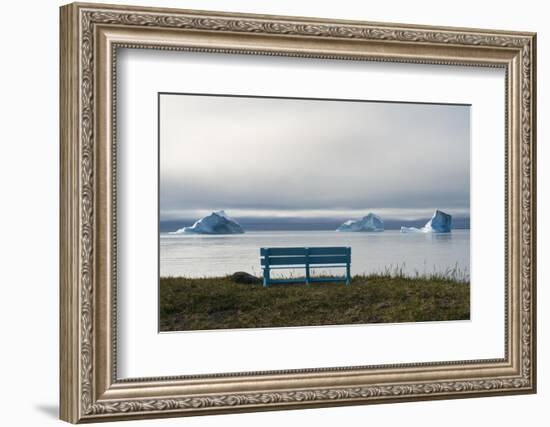 Floating iceberg in the fjord, Qeqertarsuaq, Greenland-Keren Su-Framed Photographic Print