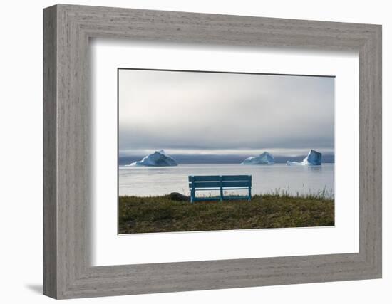 Floating iceberg in the fjord, Qeqertarsuaq, Greenland-Keren Su-Framed Photographic Print