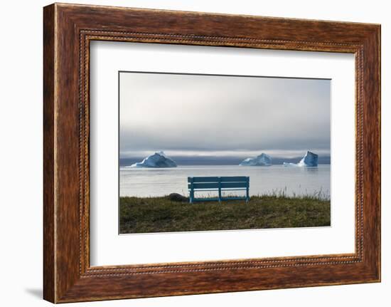 Floating iceberg in the fjord, Qeqertarsuaq, Greenland-Keren Su-Framed Photographic Print