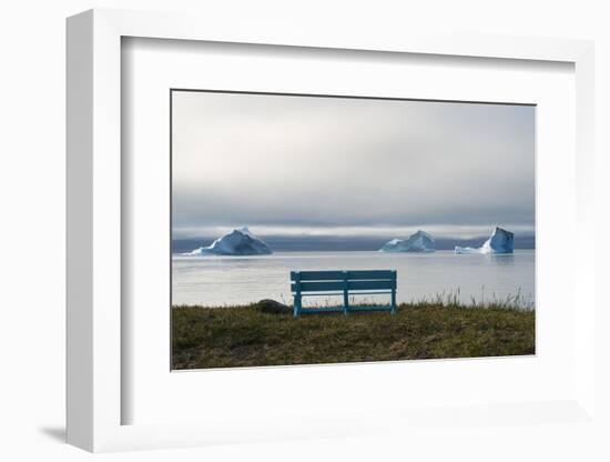 Floating iceberg in the fjord, Qeqertarsuaq, Greenland-Keren Su-Framed Photographic Print