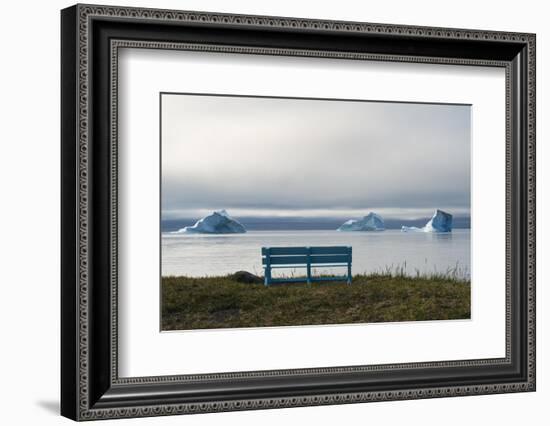 Floating iceberg in the fjord, Qeqertarsuaq, Greenland-Keren Su-Framed Photographic Print