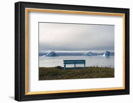 Floating iceberg in the fjord, Qeqertarsuaq, Greenland-Keren Su-Framed Photographic Print