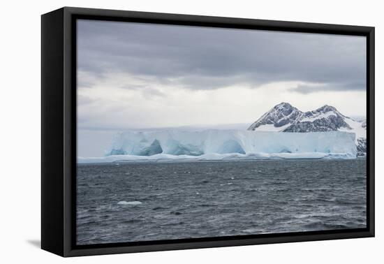 Floating iceberg on Elephant Island, South Shetland Islands, Antarctica, Polar Regions-Michael Runkel-Framed Premier Image Canvas