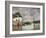 Floating in Port-Marly-Alfred Sisley-Framed Art Print