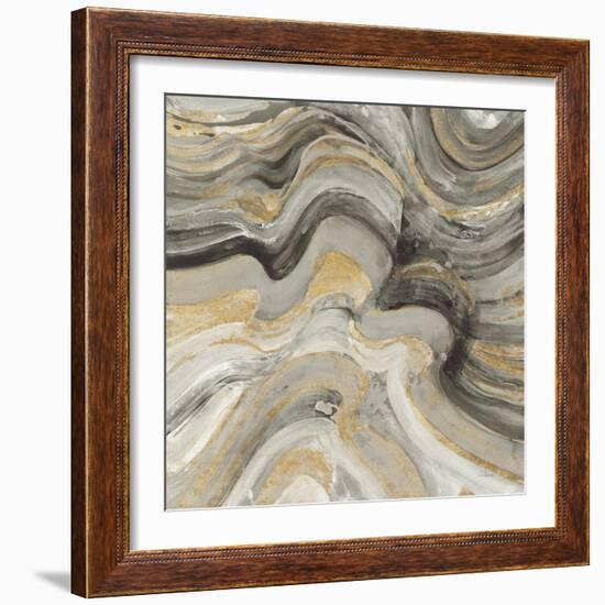 Floating Lava Neutral-Albena Hristova-Framed Art Print