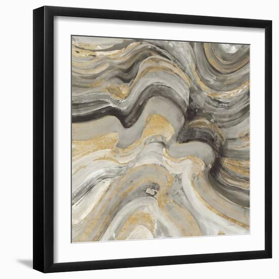 Floating Lava Neutral-Albena Hristova-Framed Art Print