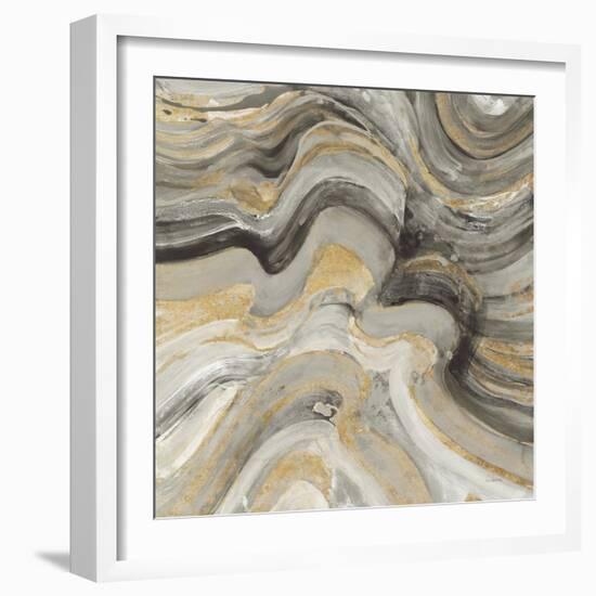 Floating Lava Neutral-Albena Hristova-Framed Art Print