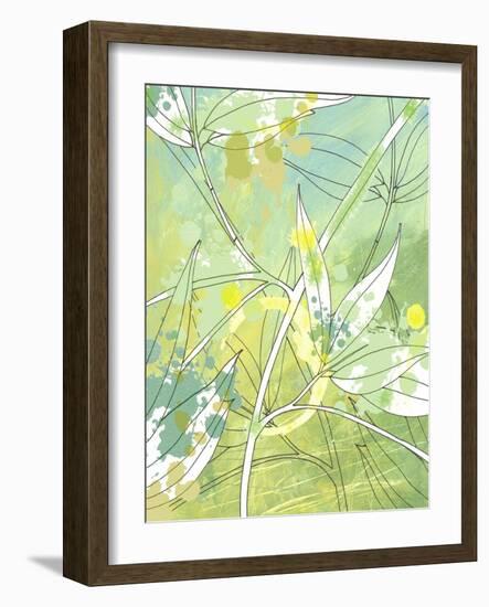 Floating Leaves-Jan Weiss-Framed Art Print