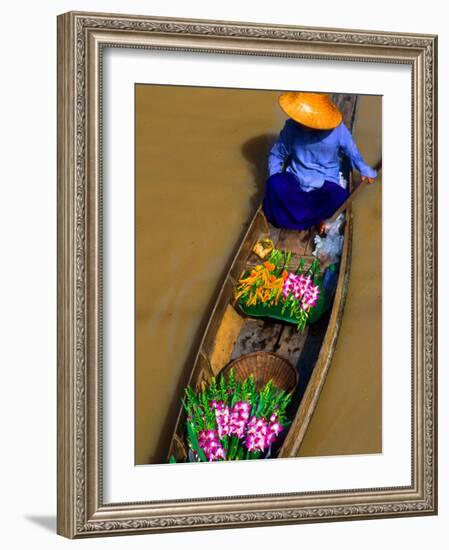 Floating Market, Damnern Saduak, Bangkok, Thailand-Bill Bachmann-Framed Photographic Print